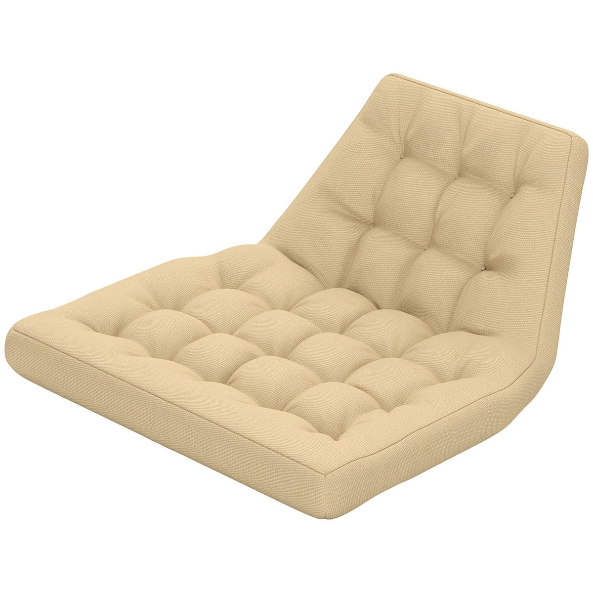 Seat cushion, 120x100 cm chair cushion with backrest, 8cm thick cushion cover, water-repellent seat cushion for rocking chairs and hanging baskets, beige