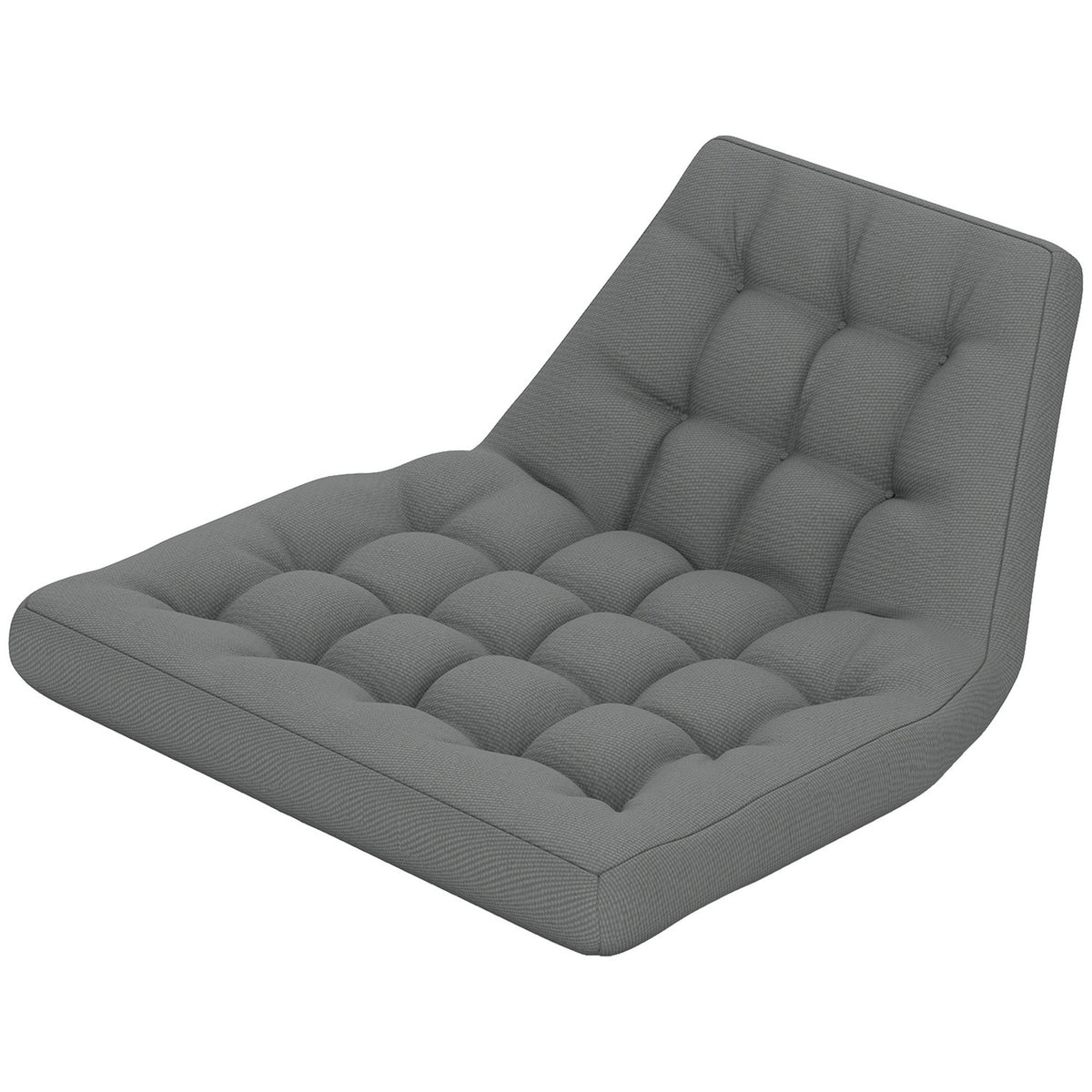 Seat cushion, 120x100 cm chair cushion with backrest, 8cm thick padding, water-repellent seat cushion for rocking chairs and hanging baskets, gray