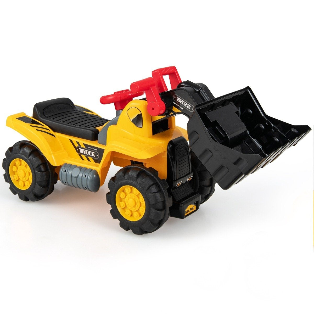 Seat excavator with built-in storage compartment children's excavator with 4 sound buttons excavator toy