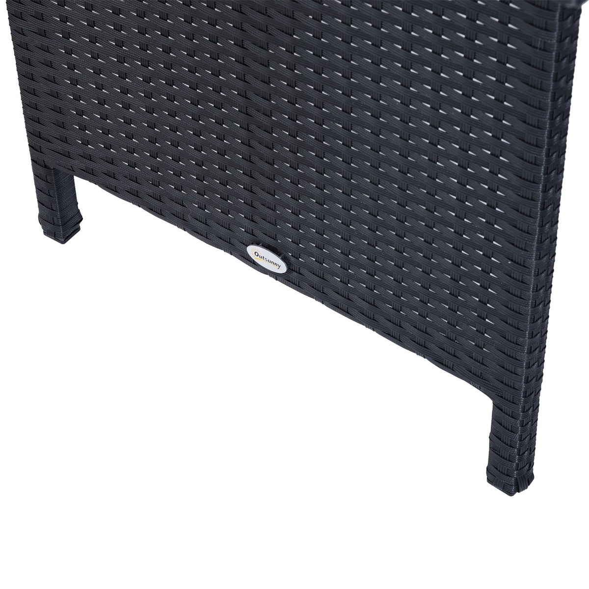 Seating set for 7 people garden set seating group polyrattan black cream white for garden terrace balcony