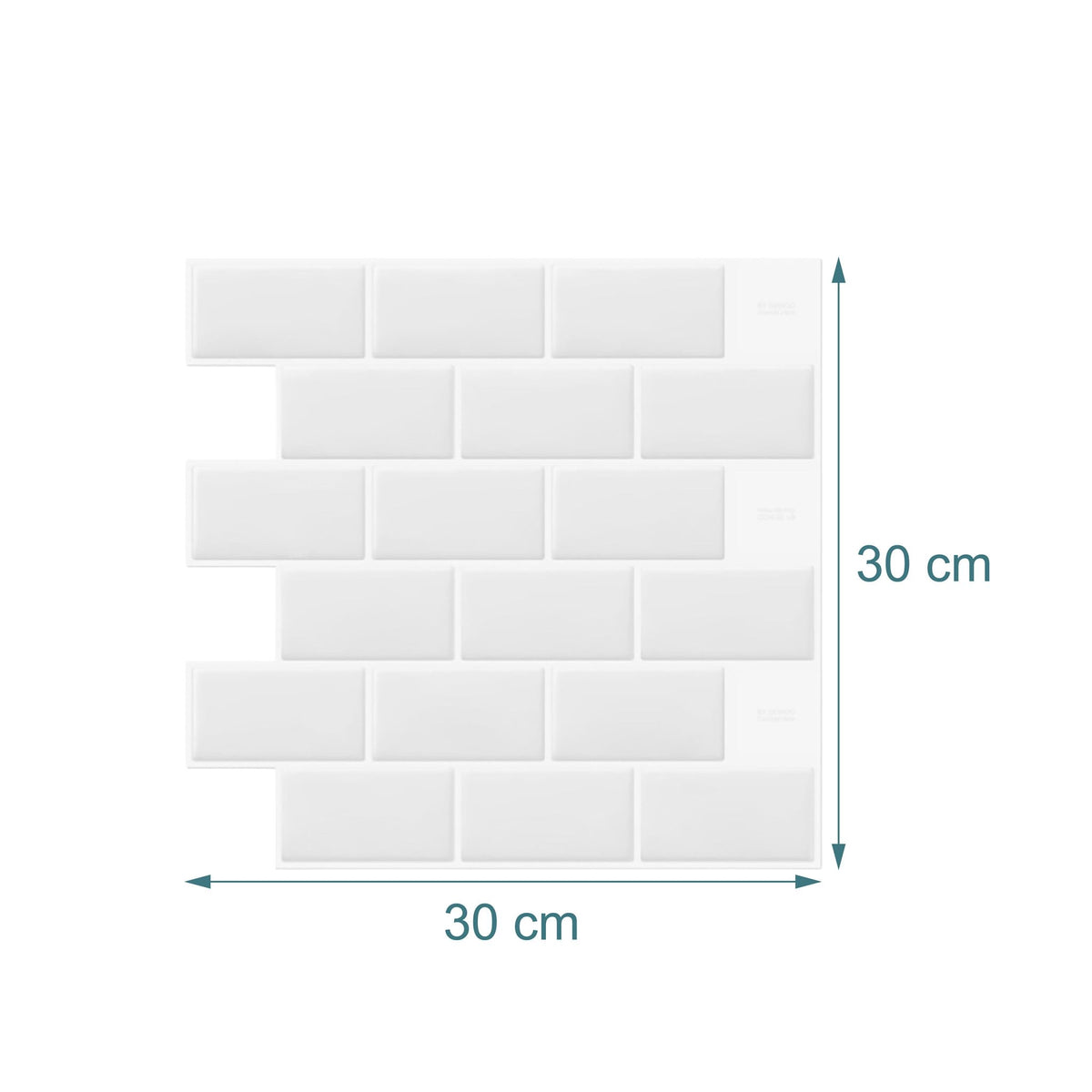 Self-Adhesive 3D Wall Tiles, 30x30 cm, Easy Install