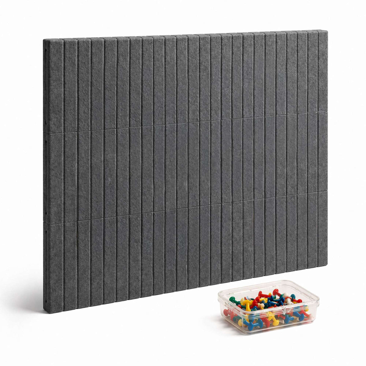 Self-Adhesive Felt Pinboard, Dark Gray, 120 x 90 cm