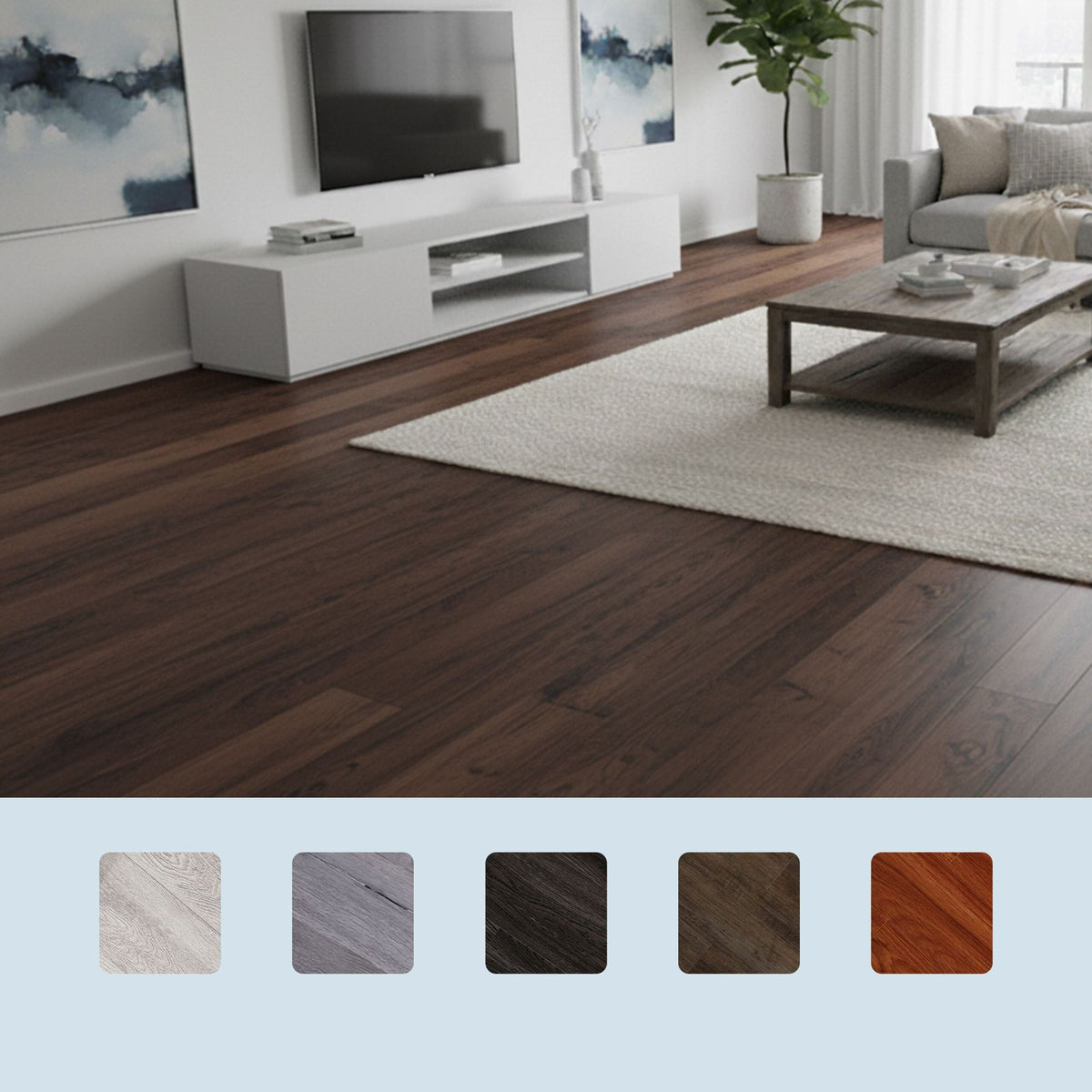 Self-Adhesive Wood Effect PVC Flooring, Waterproof, Slip-Resistant