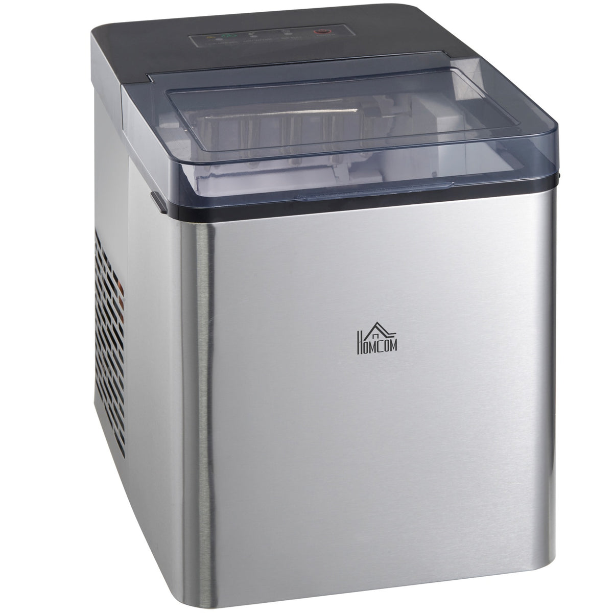 Self-Cleaning Ice Cube Machine 15 Kg/24H 1.6 L Ice Cube Maker With 2.1 L Water Tank Scoop And Basket 2 Selectable Ice Cube Sizes