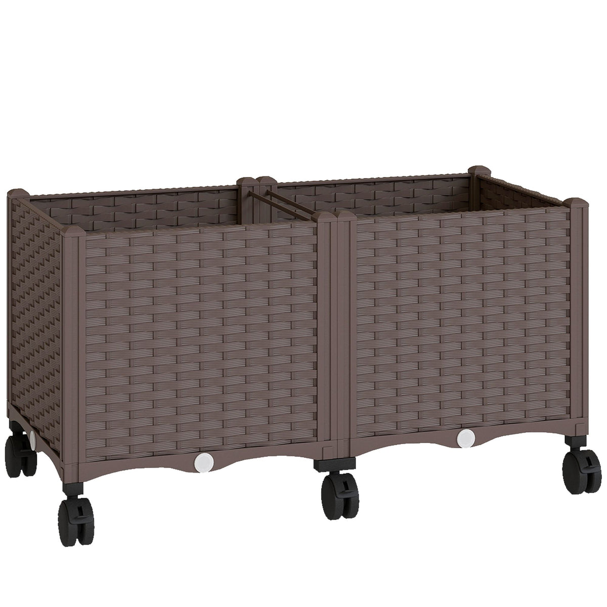 Self-Watering Raised Garden Bed with Wheels, Plastic