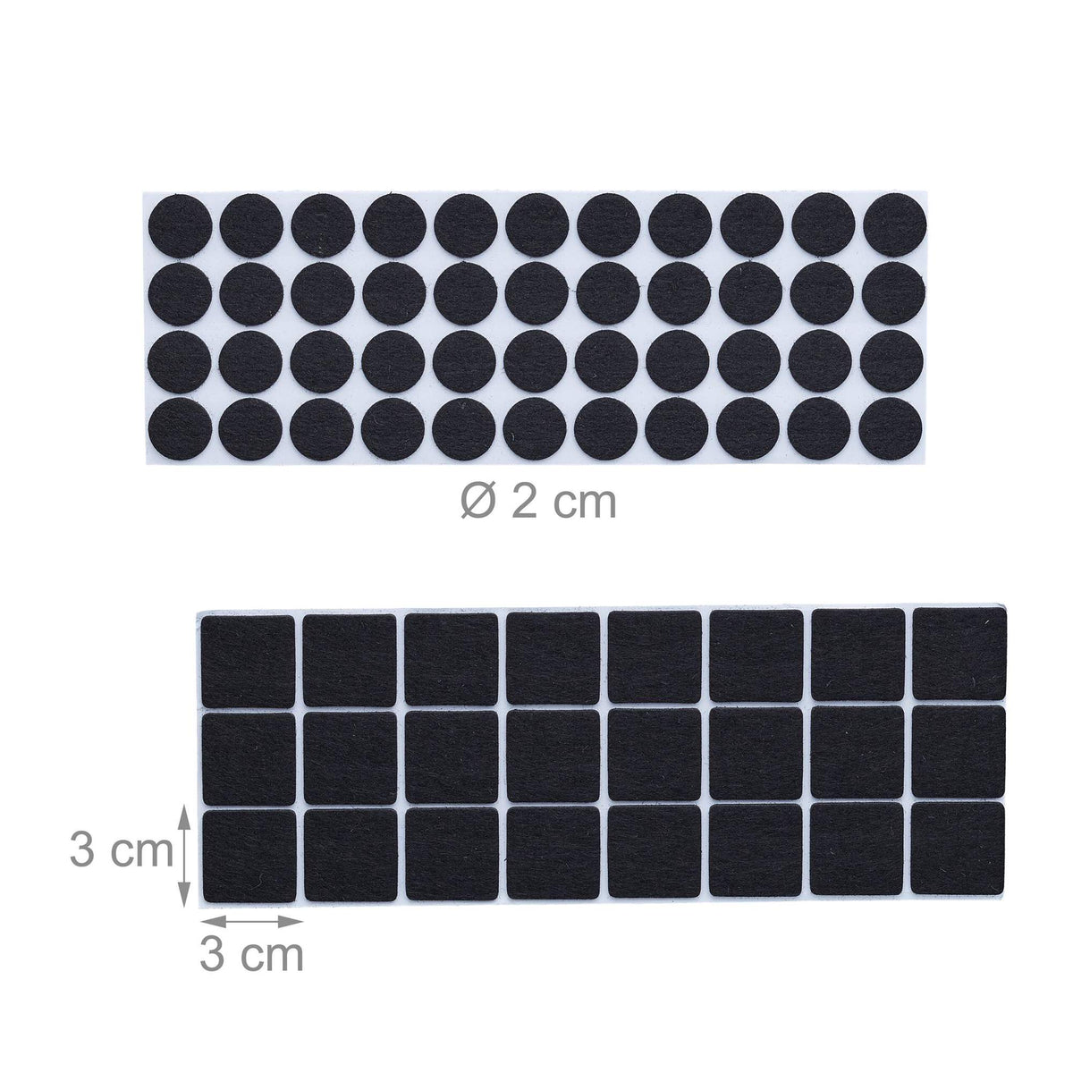 Self-adhesive felt sliders 204-pack