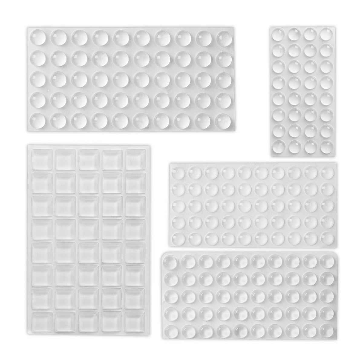 Self-adhesive rubber buffers set of 222