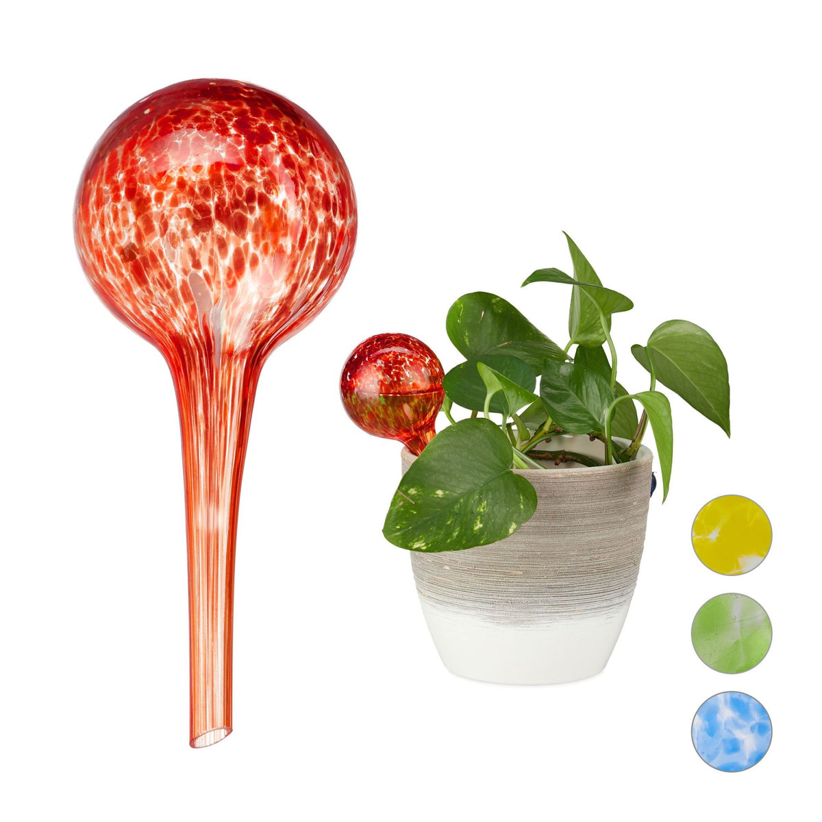 Self-watering glass set of 2