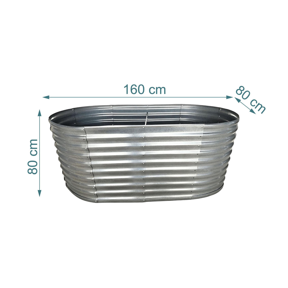 Semi-Circular Galvanized Steel Raised Garden Bed