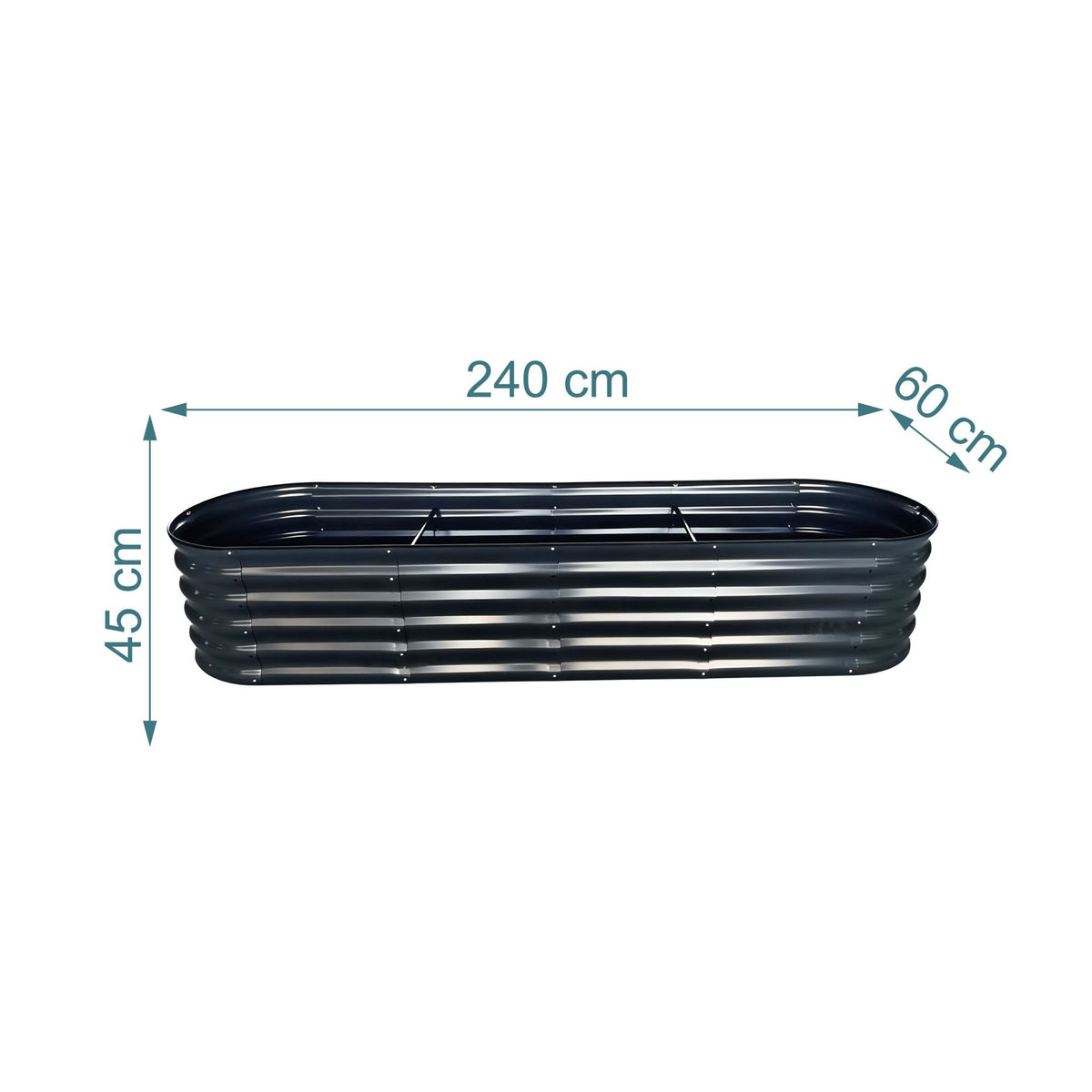 Semi-Circular Metal Planter Box – Raised Garden Bed