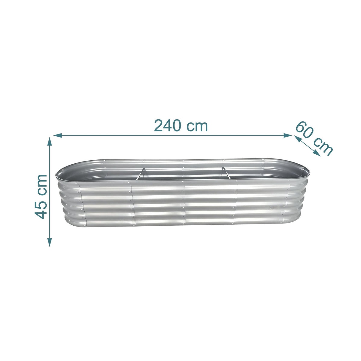 Semi-Circular Metal Planter – Raised Garden Bed