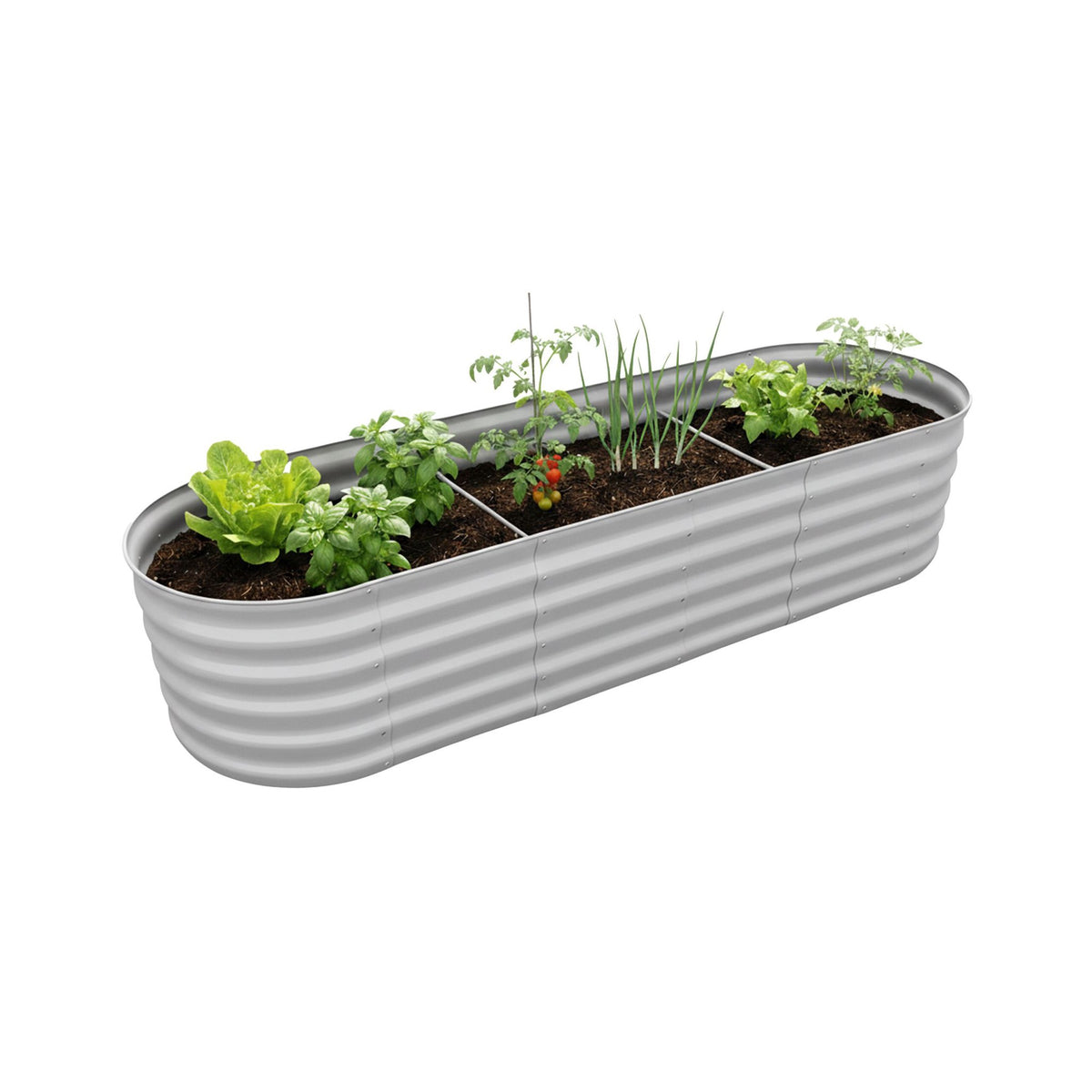 Semi-Circular Metal Planter – Raised Garden Bed