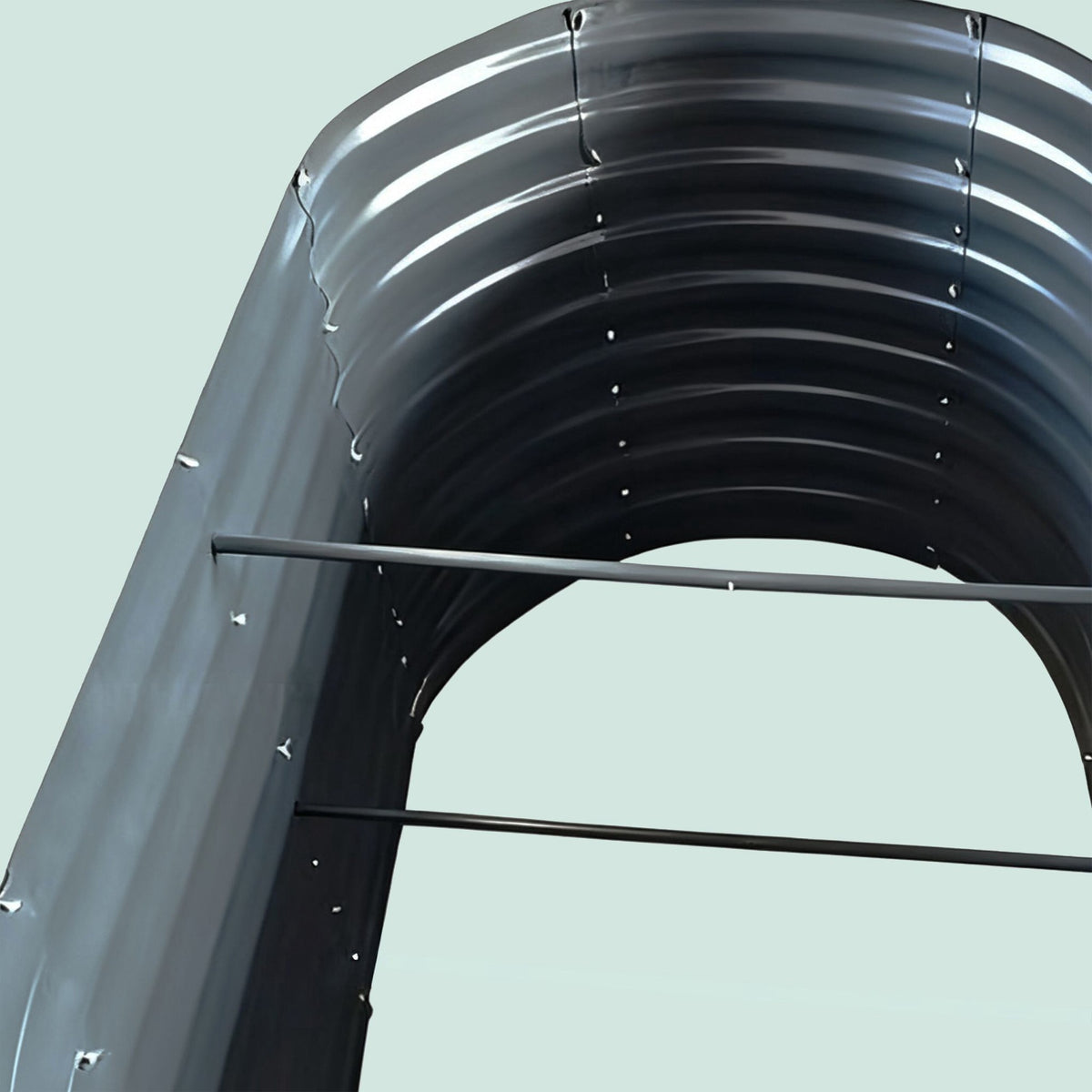 Semi-Circular Raised Garden Bed, Galvanized Steel