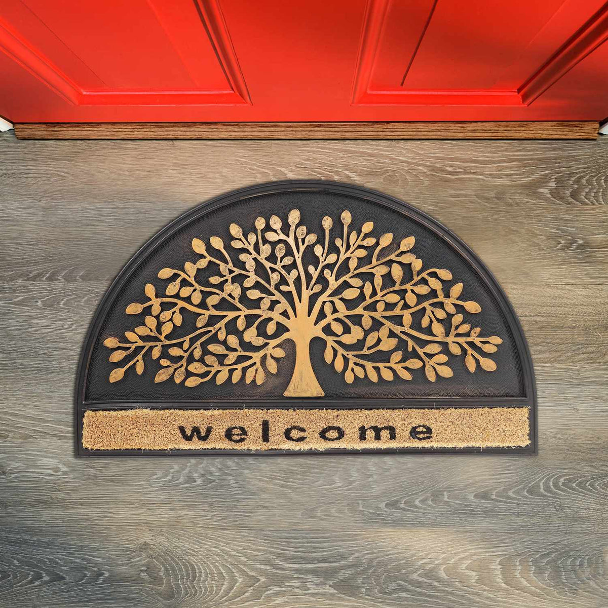 Semi-round doormat Rubber & coconut