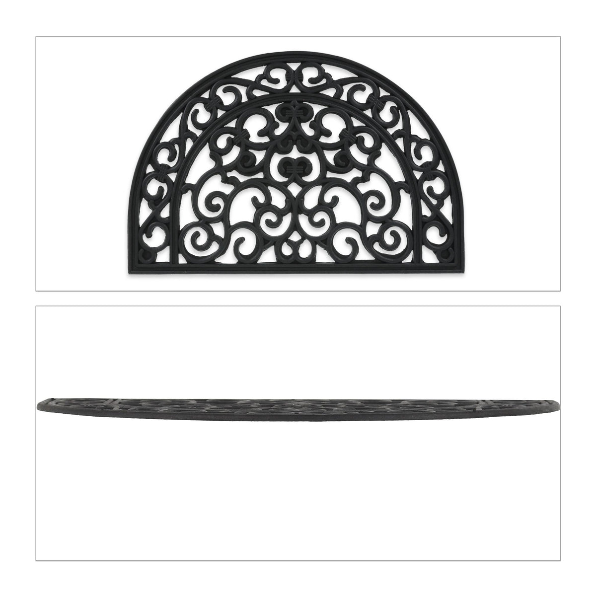 Semi-round rubber doormat