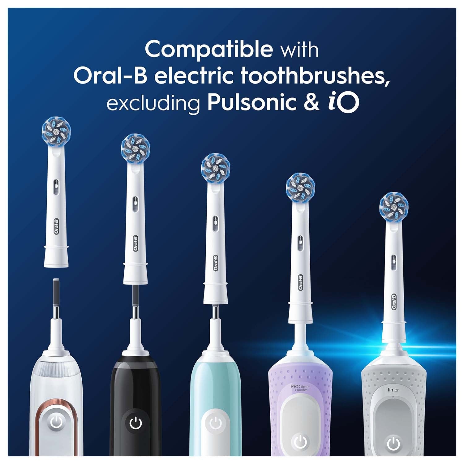 Sensitive Clean & Care Toothbrush Heads, 4-Pack