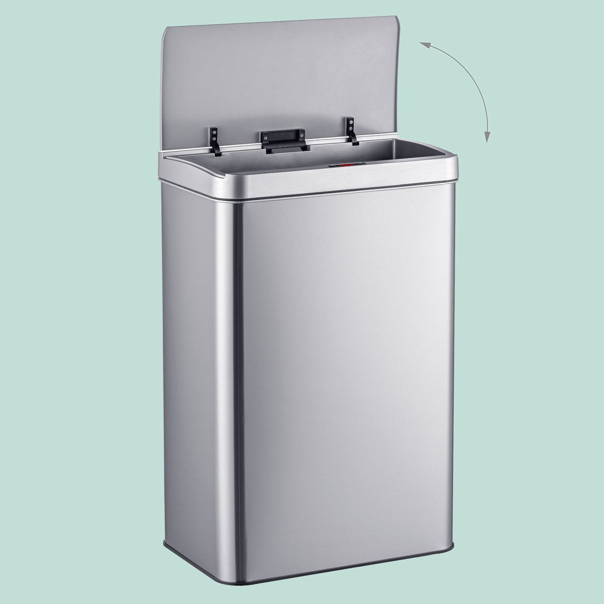 Sensor-Operated Stainless Steel Kitchen Bin