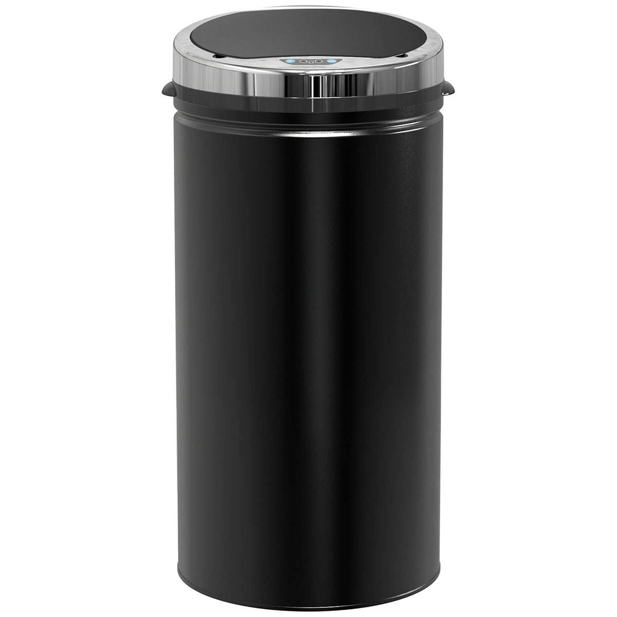 Sensor Trash Can 42L, Electric Automatic Trash Can with Lid, Rustproof, for Bathroom, Office, Kitchen, Dining Room, Steel, Black