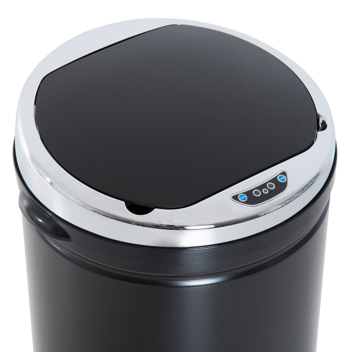 Sensor Trash Can 42L, Electric Automatic Trash Can with Lid, Rustproof, for Bathroom, Office, Kitchen, Dining Room, Steel, Black