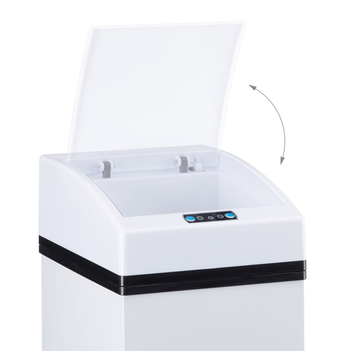 Sensor container with inner scoop