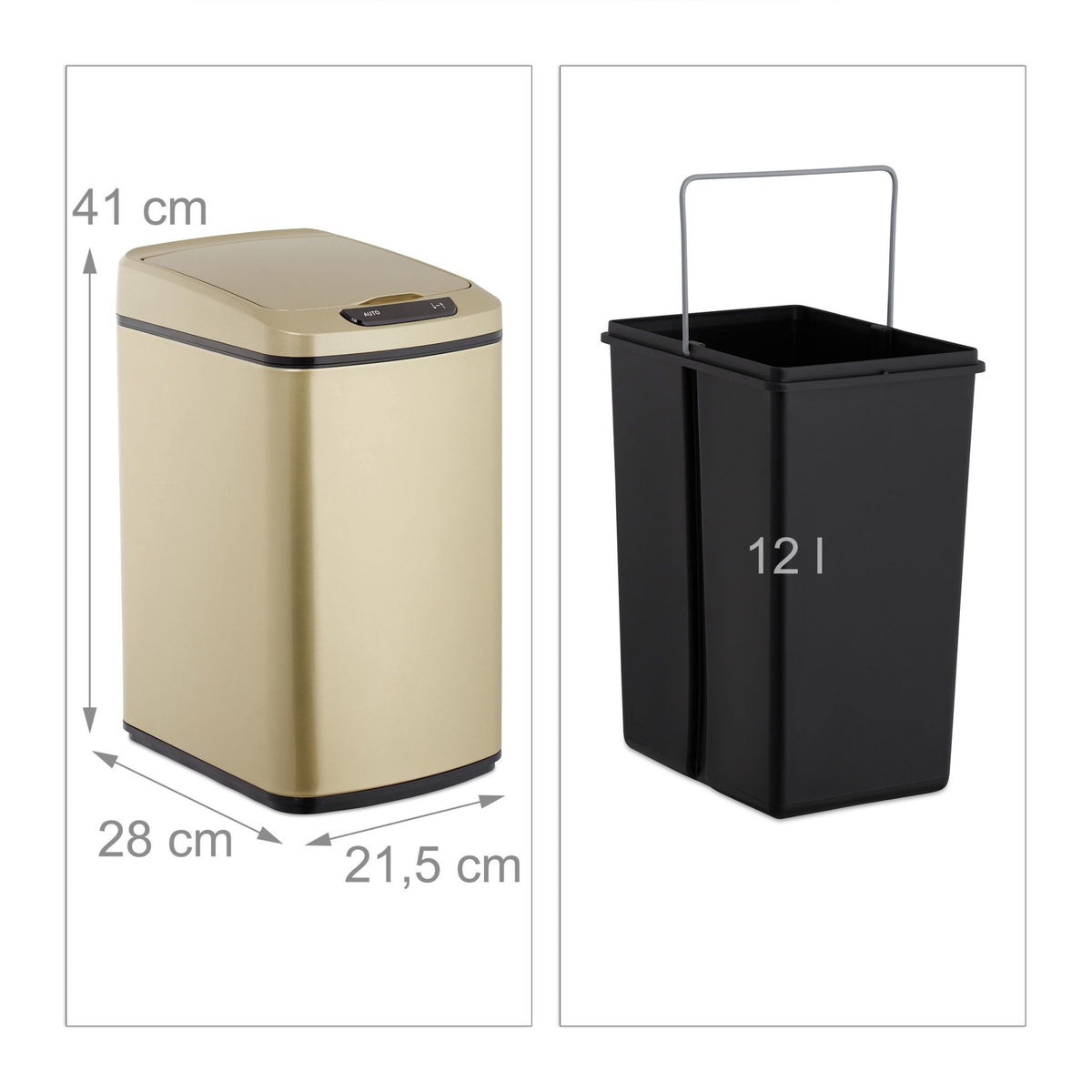 Sensor waste container 12 l
