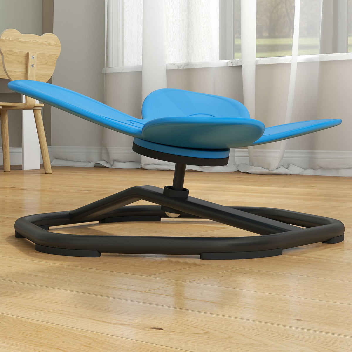 Sensory Spinning Chair for Kids, Butterfly Shape, Blue