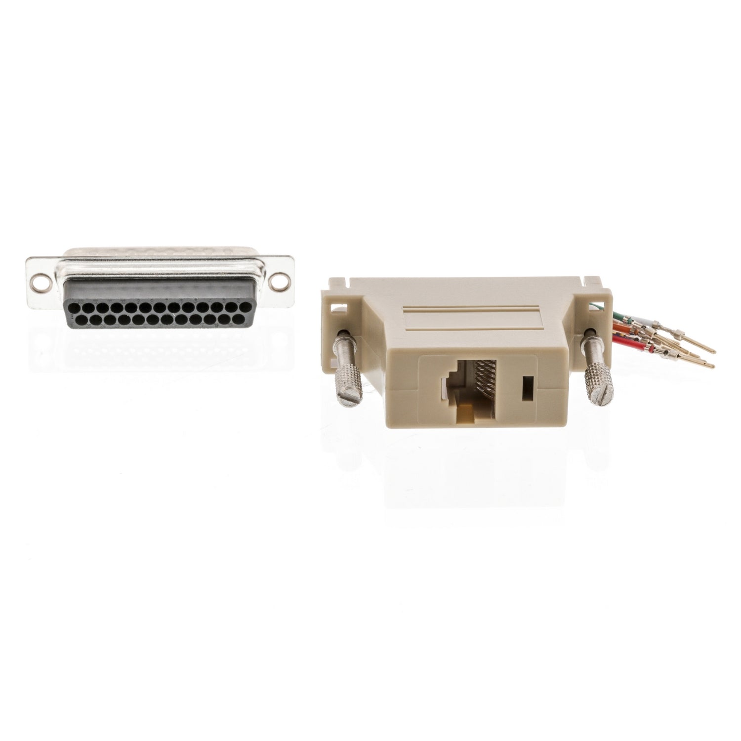 Serial Adapter D-SUB 25-Pin Female - RJ45 (8P8C) Female Ivory