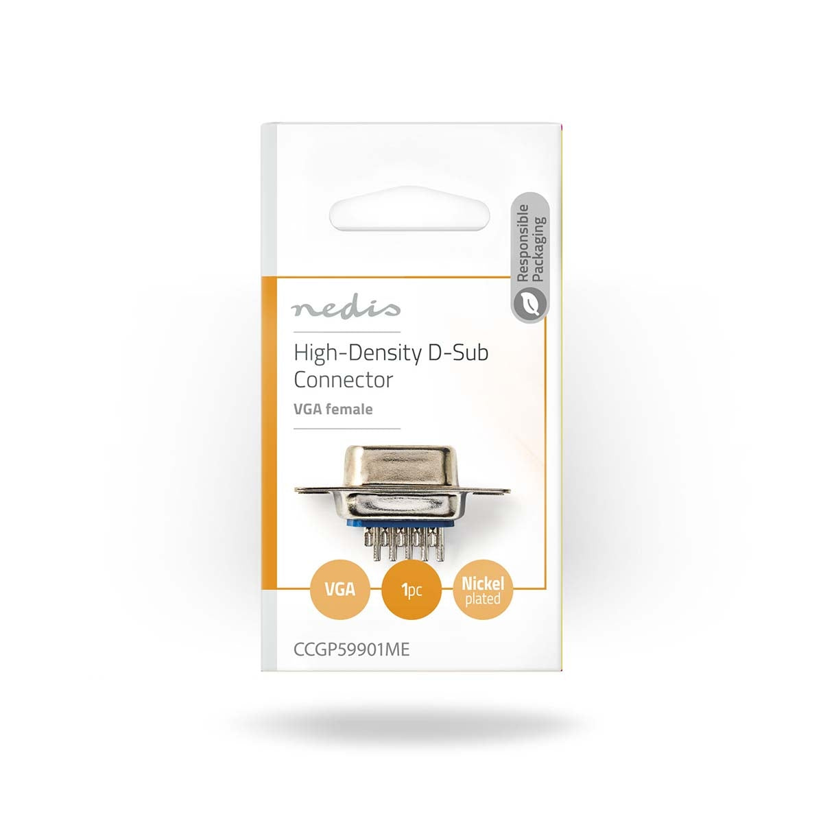 Serial adapter | Adapter | VGA female 15p | VGA Male | Nickel Plated | Metal | Envelope