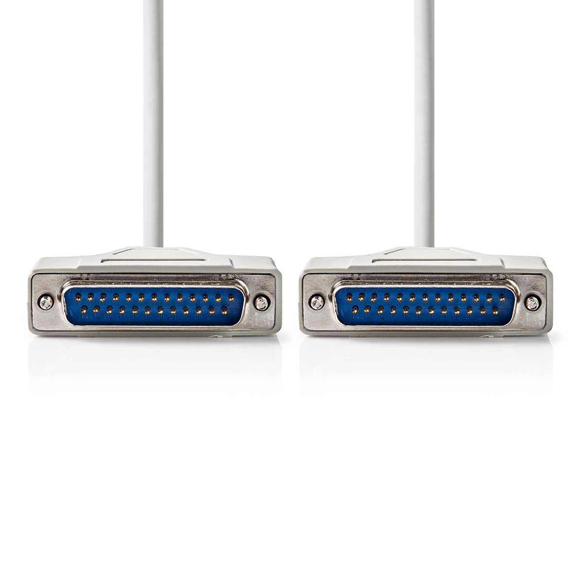 Series Cable | D-SUB 25-Pin Male | D-SUB 25-Pin Male | Nickel Plated | 5.00 m | Round | PVC | Ivory | Plastic bag