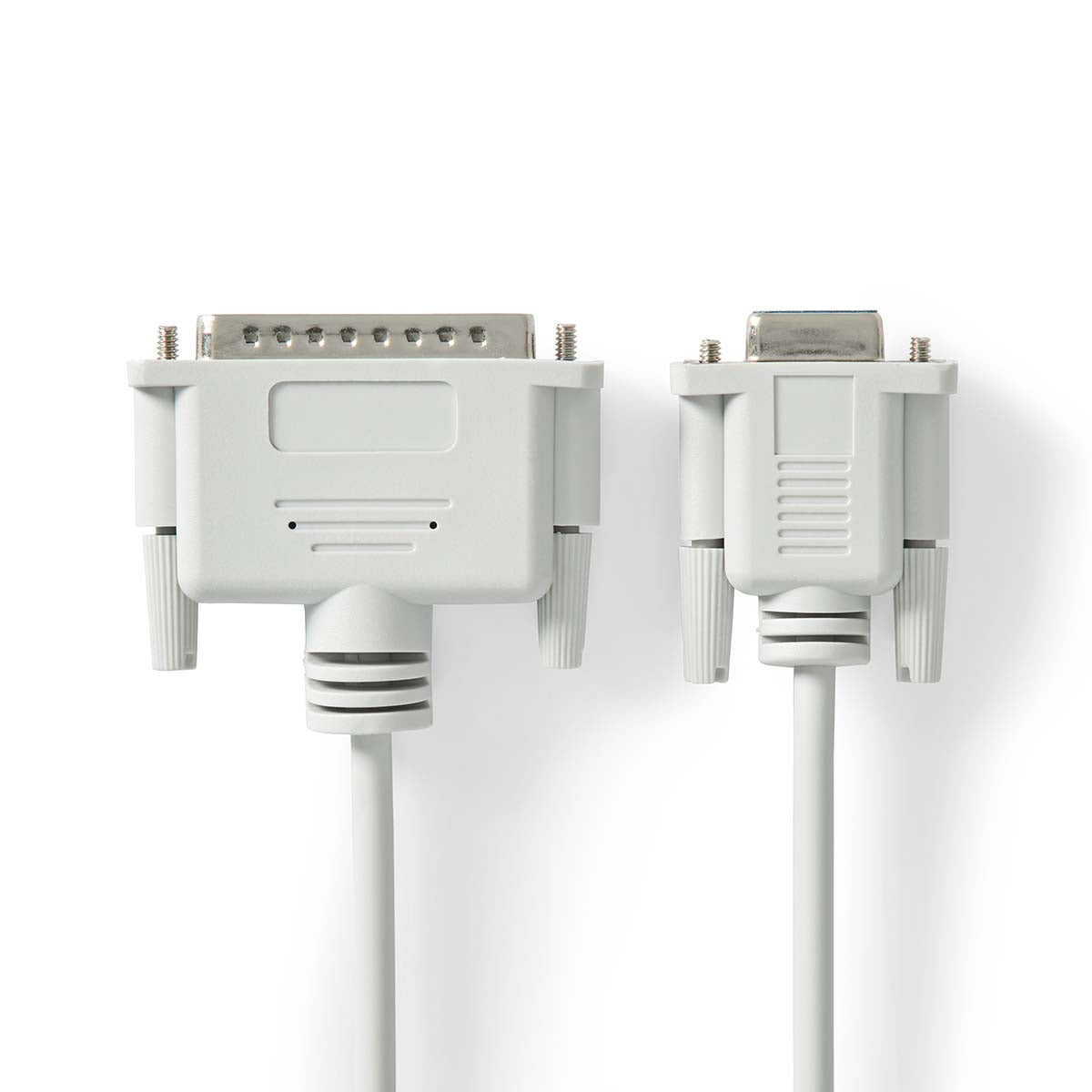 Series Cable | D-SUB 25-Pin Male | D-SUB 9-Pin Female | Nickel Plated | 2.00 m | Round | PVC | Ivory | Label