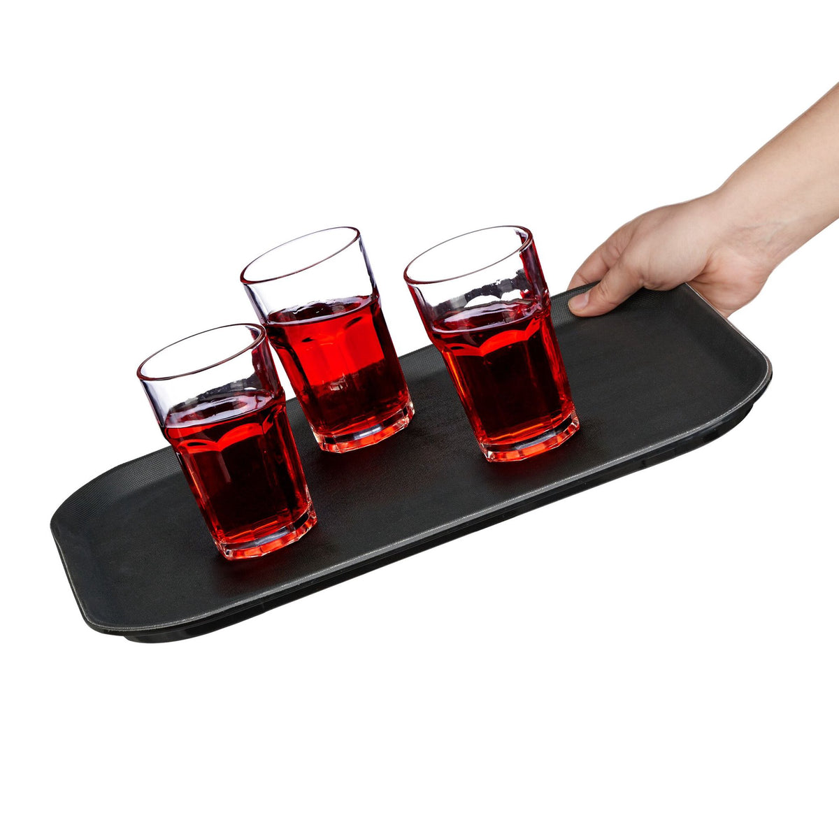 Serving tray 6-pack black