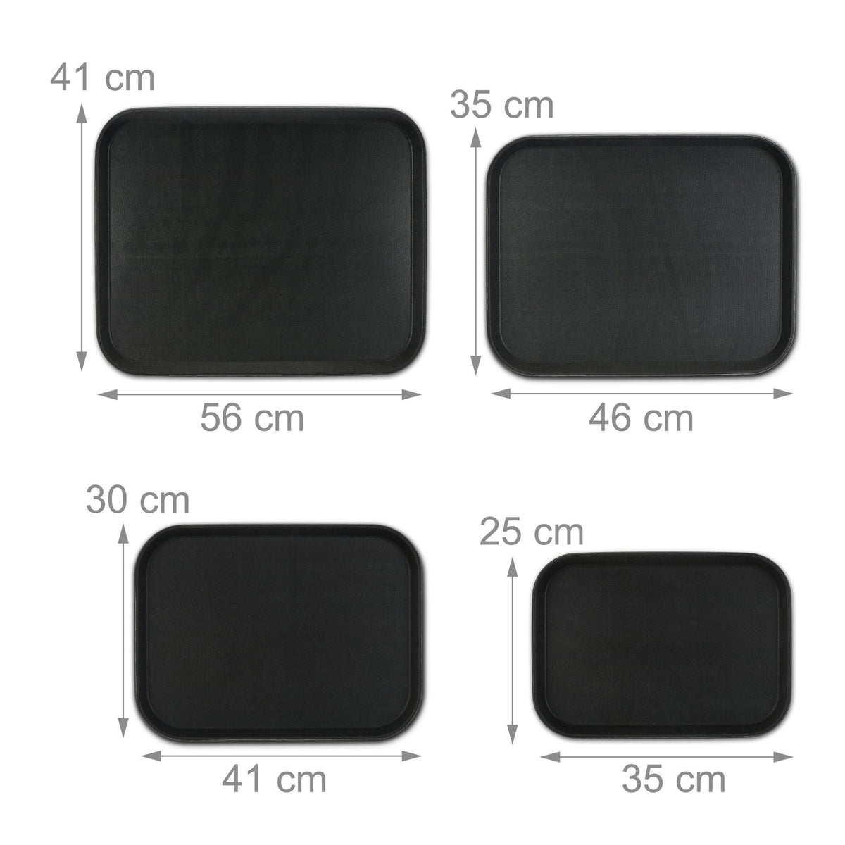 Serving tray set with 4 sizes