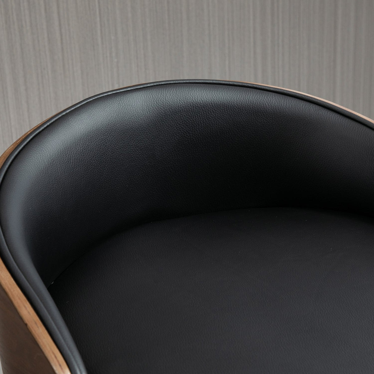 Set Of 2 Bar Stools Swivel Bar Chairs With Footrest Height Adjustable Kitchen Chairs Swivel Chairs Faux Leather Wood Black + Coffee 48 X 49.5 X 76-96 Cm