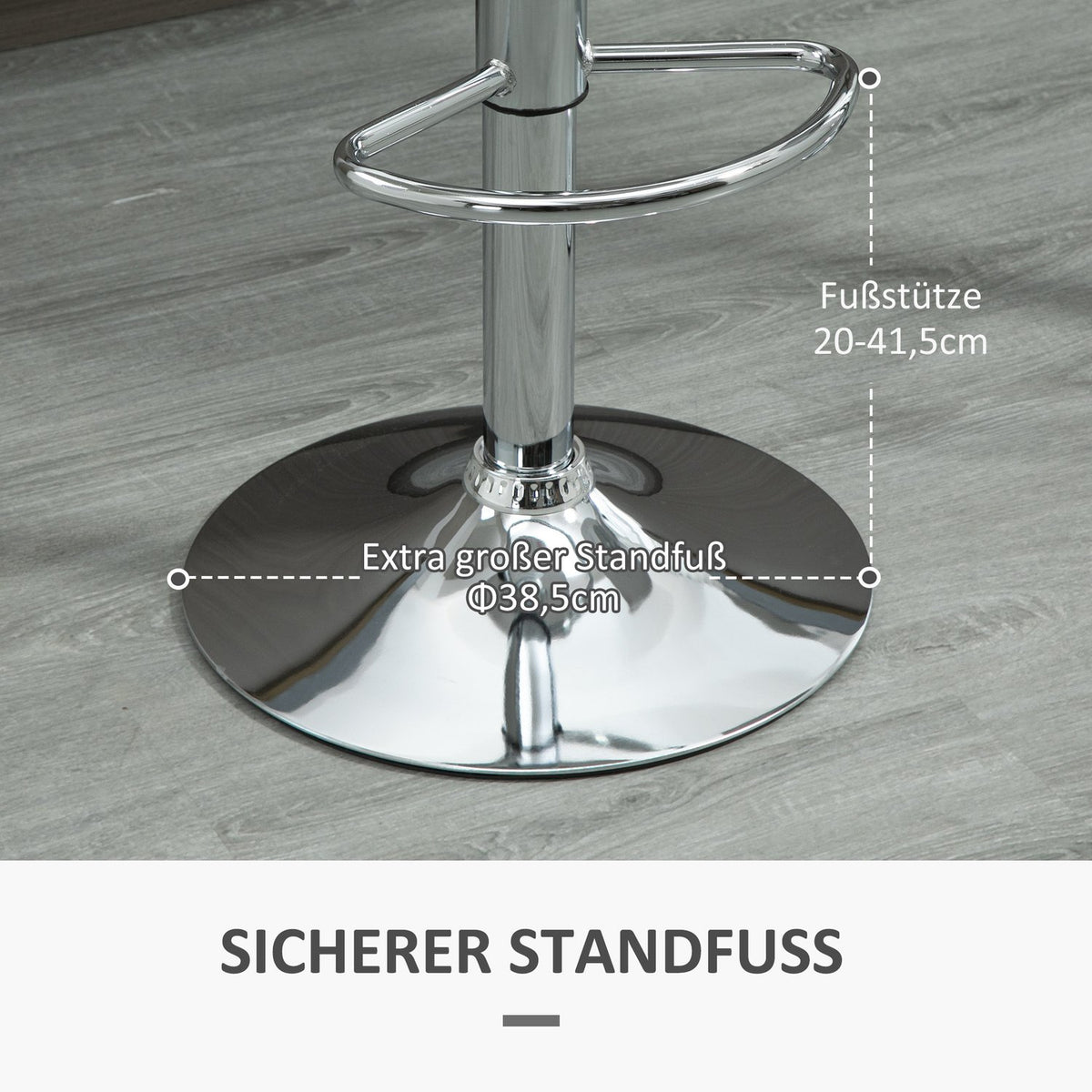 Set Of 2 Bar Stools Swivel Chairs With Backrest Modern Design Height Adjustable For Bar Counter White Faux Leather Steel Up To 120Kg 40X42X82-104 Cm
