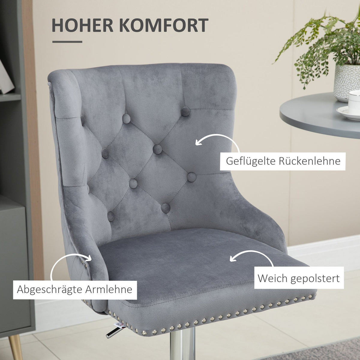 Set Of 2 Bar Stools, Swivel Chairs With Footrest, Height-Adjustable, Modern Bar Chairs, Load Capacity Up To 120 Kg, Pu Linen Steel, 46X55X102-123 Cm