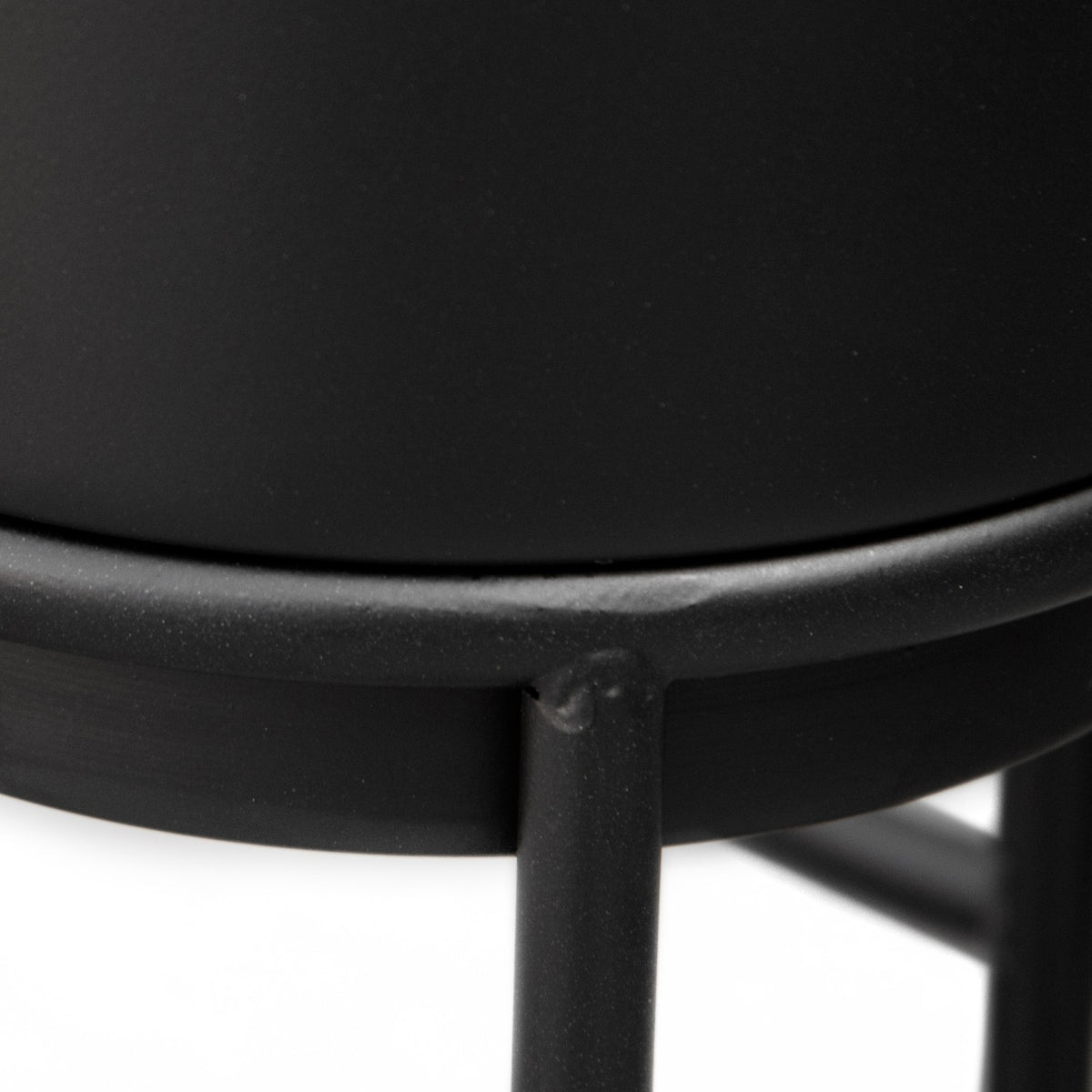 Set Of 3 Flower Stands With Flower Pot, Metal Plant Stand Set, Flower Stool In Black, Stackable