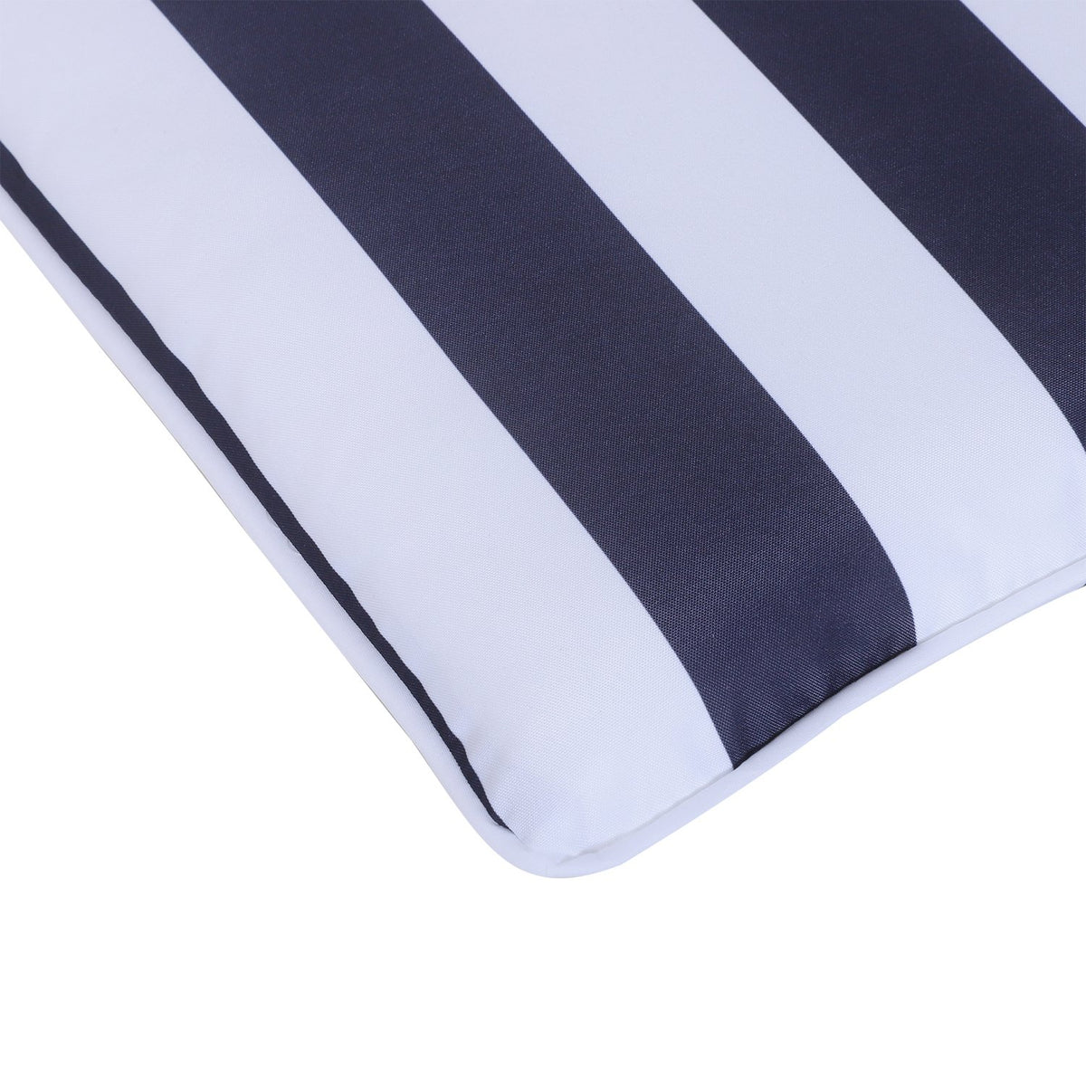 Set Of 6 Seat Cushions Chair Cushions Floor Cushions Polyester + Cotton Fiber Blue + White 42X42X5 Cm