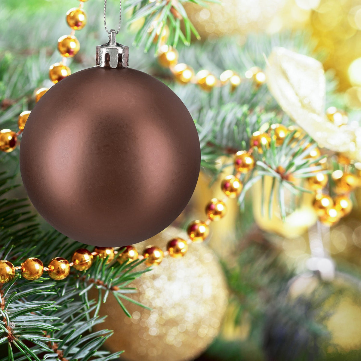 Set of 100 Glossy Christmas Tree Baubles