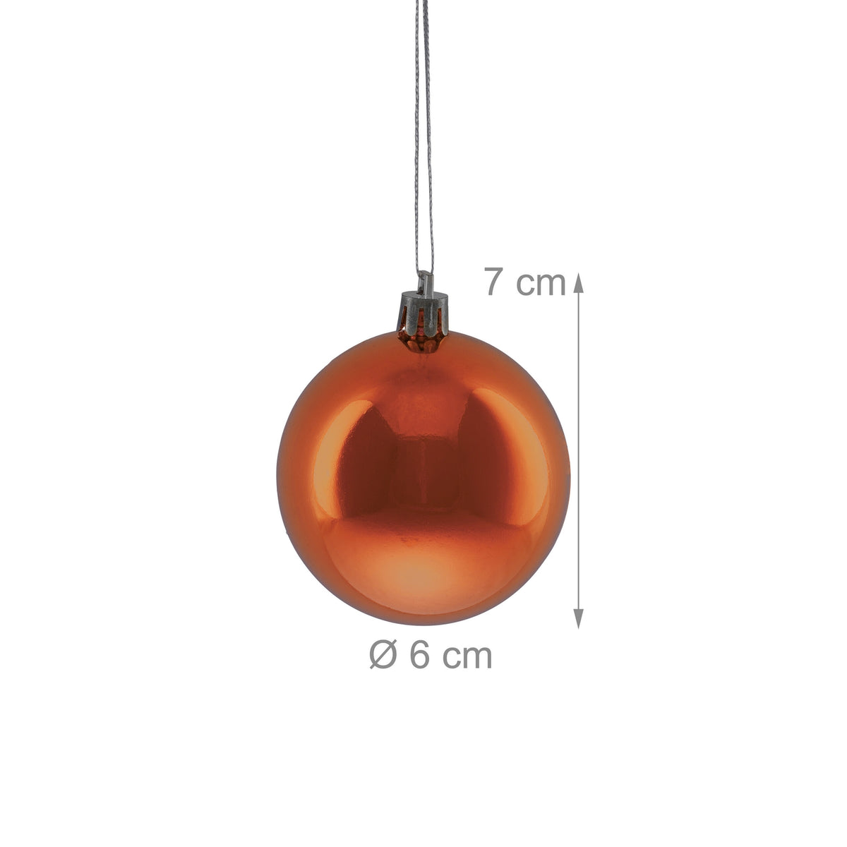 Set of 100 Glossy Christmas Tree Baubles