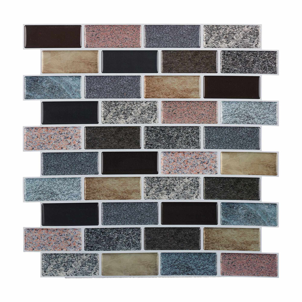 Set of 10 Tile Stone Wall Stickers