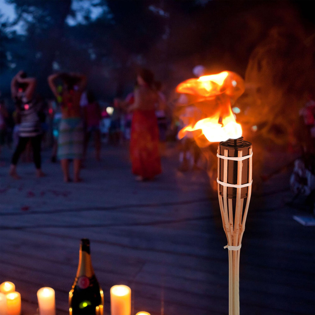 Set of 12 Garden Torches 50cm