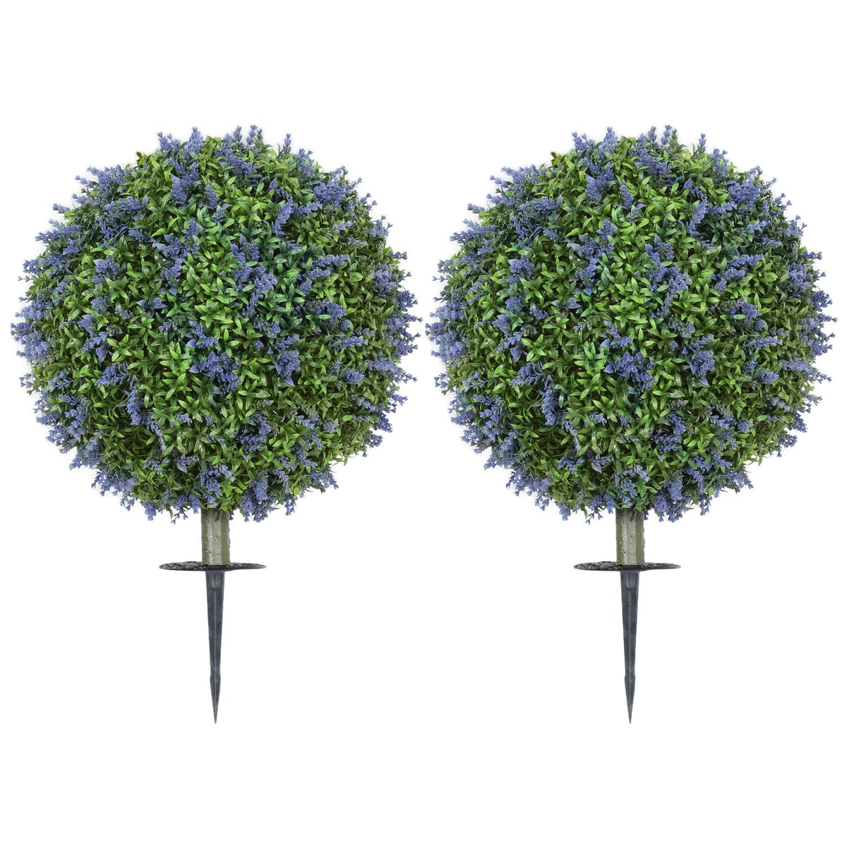 Set of 2 Artificial Lavender 60 cm Artificial Plants with UV Protection Artificial Plant Like Real with Ground Stakes for Bedroom Living Room Office Garden Modern Decoration |