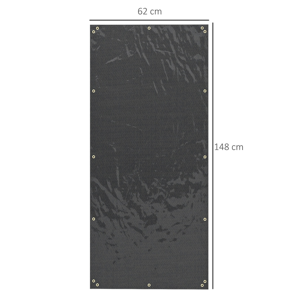 Set of 2 Firewood Rack Covers, 148 x 62 cm, Waterproof 600D Oxford, UV Protection, Firewood Rack Cover, for Firewood Rack 62-66D x 185H cm, Black