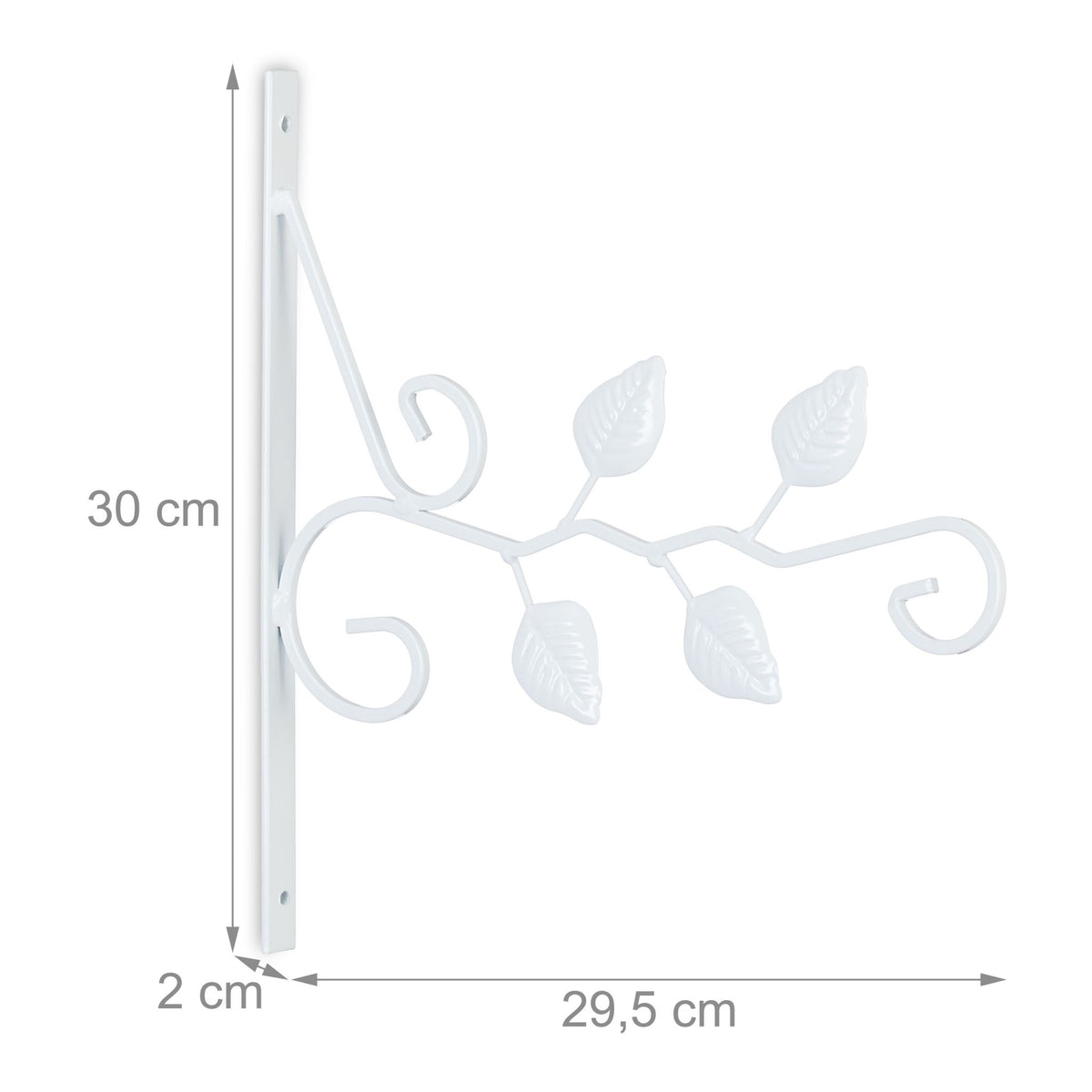 Set of 2 Hanging Basket Brackets Leaves