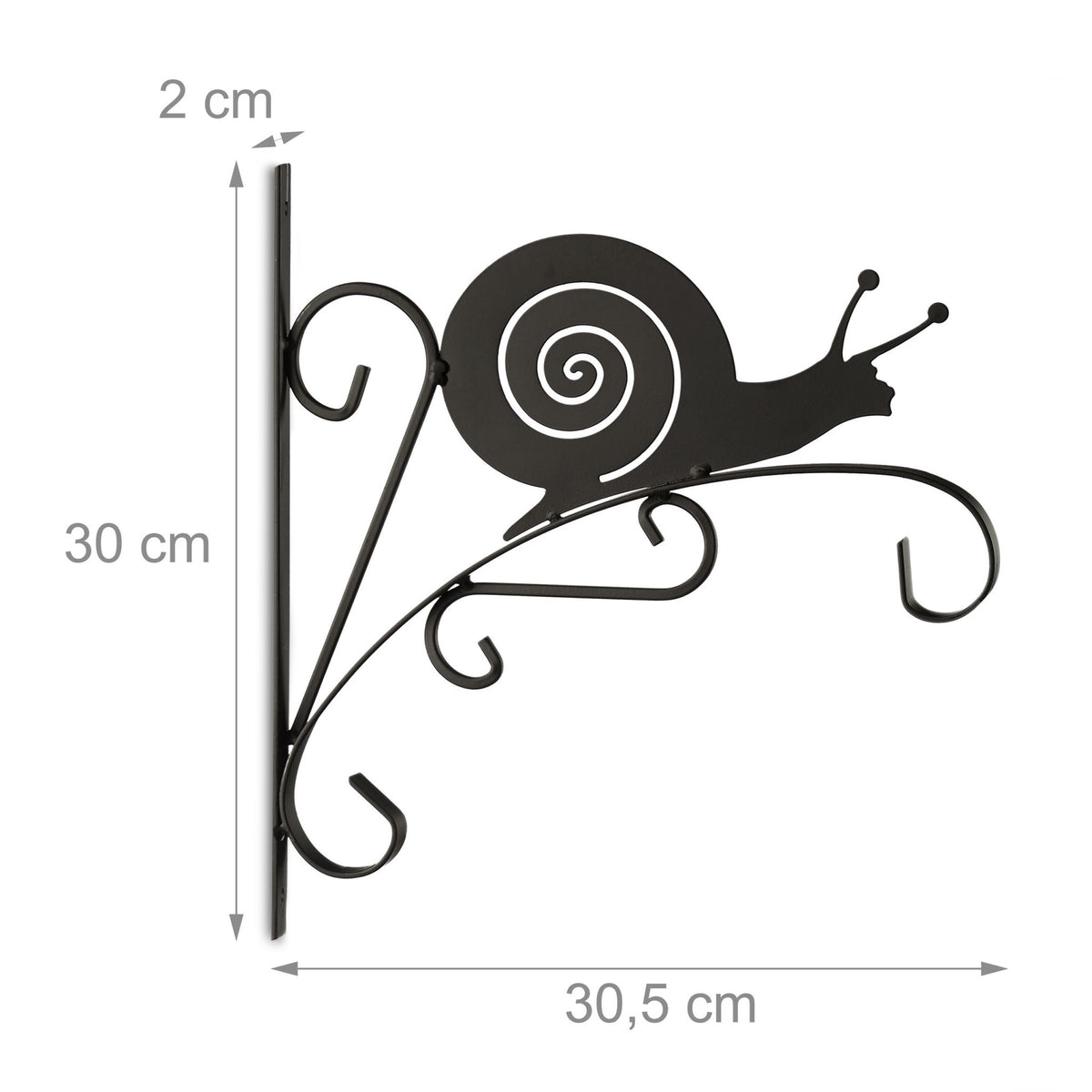 Set of 2 Hanging Basket Brackets Snail