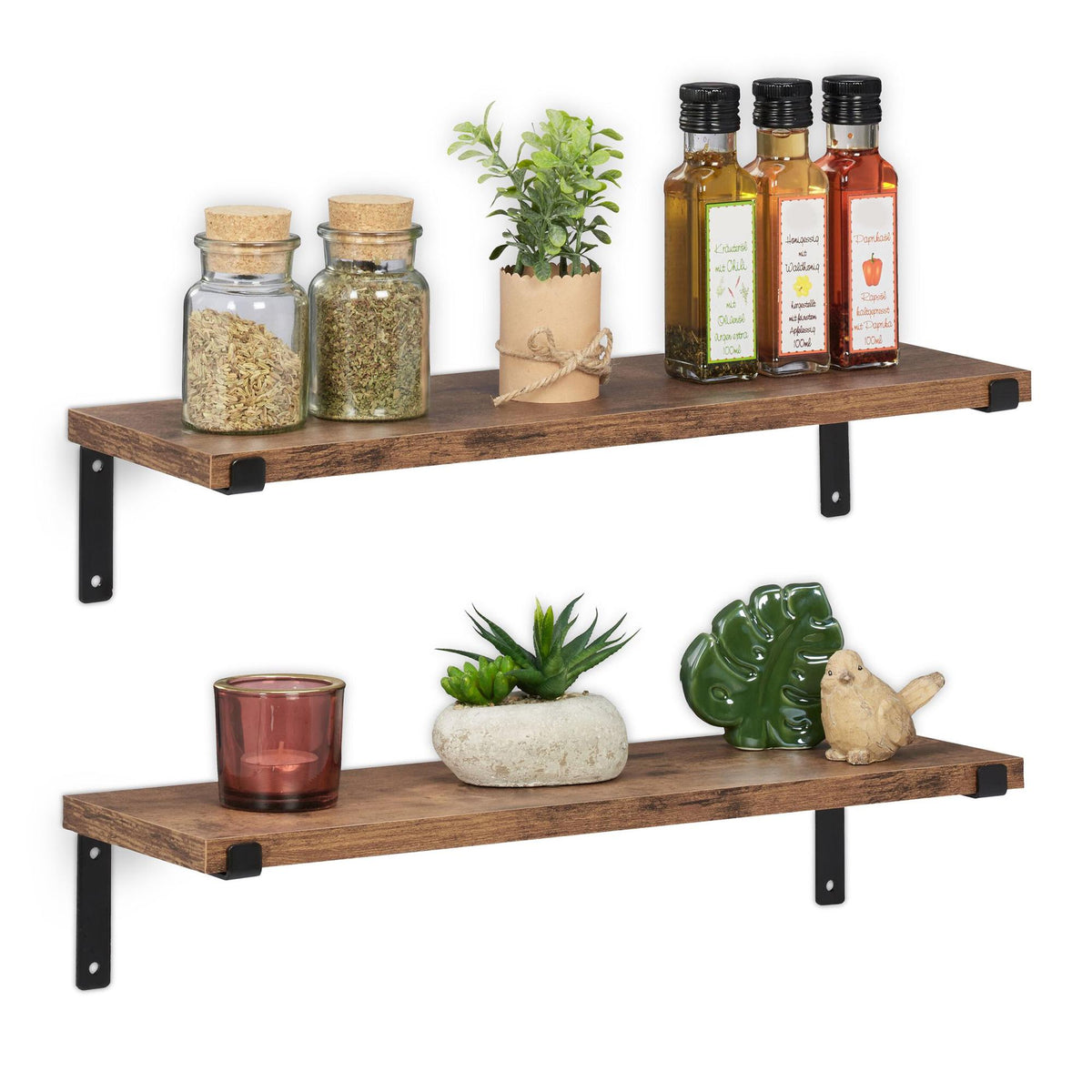 Set of 2 Industrial Wall Racks