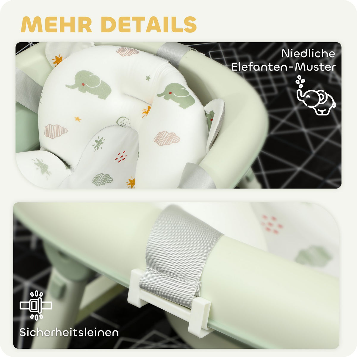 Set of 2 baby bathtubs, foldable baby bathtub with frame, non-slip baby bathtub with bath cushion, bath basin, shower tray for toddlers 0-3 years, green