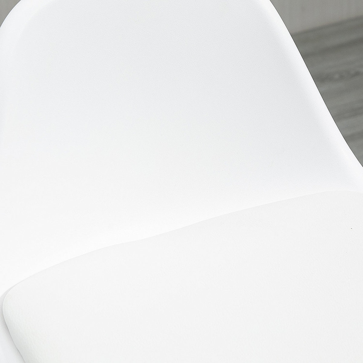 Set of 2 bar stools kitchen stools bar chair with footrests faux leather white 38.5 x 42.5 x 91 cm for dining room kitchen