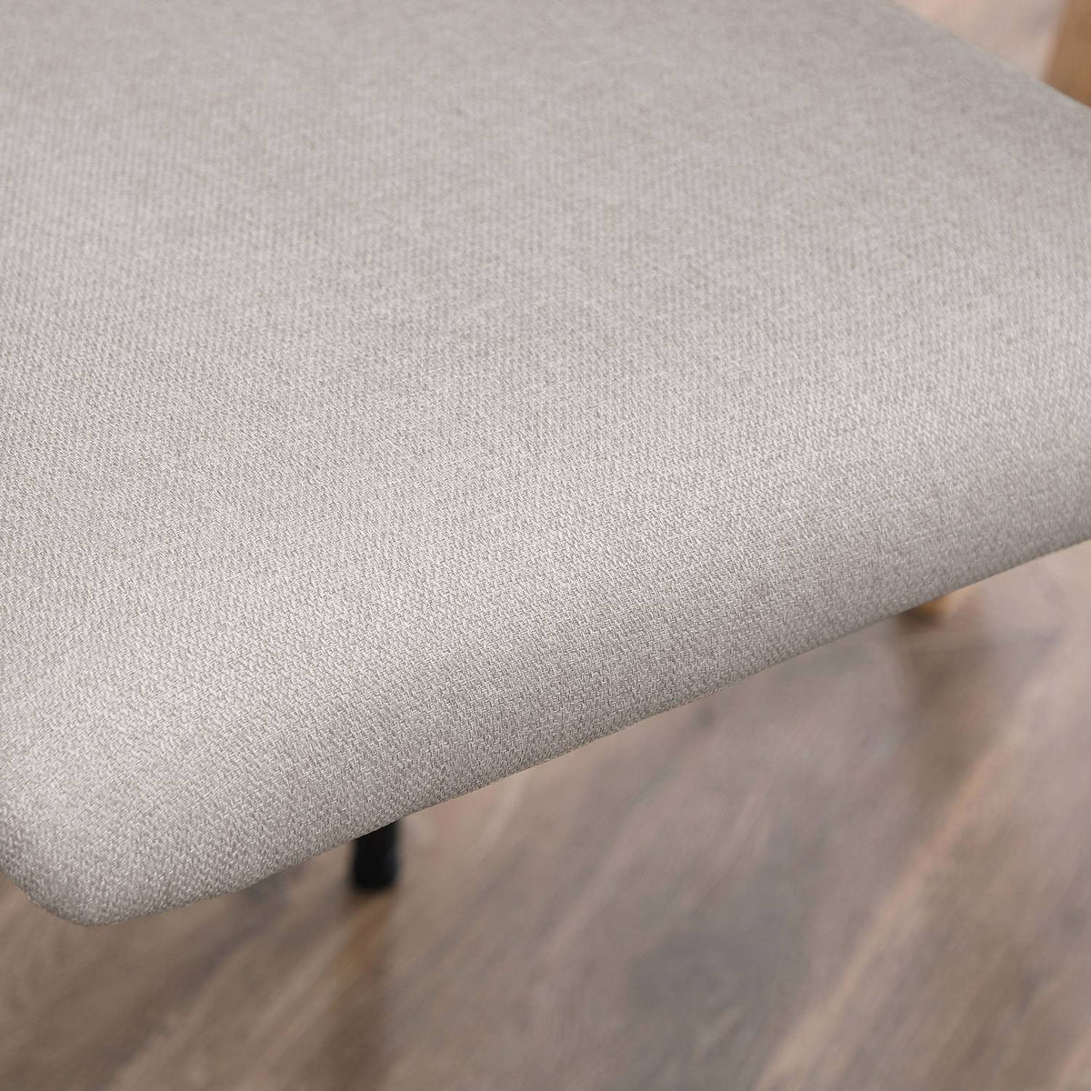 Set of 2 dining chairs, kitchen chairs with backrest, upholstered chairs with steel legs for living room, kitchen, beige, 54 x 54 x 84 cm