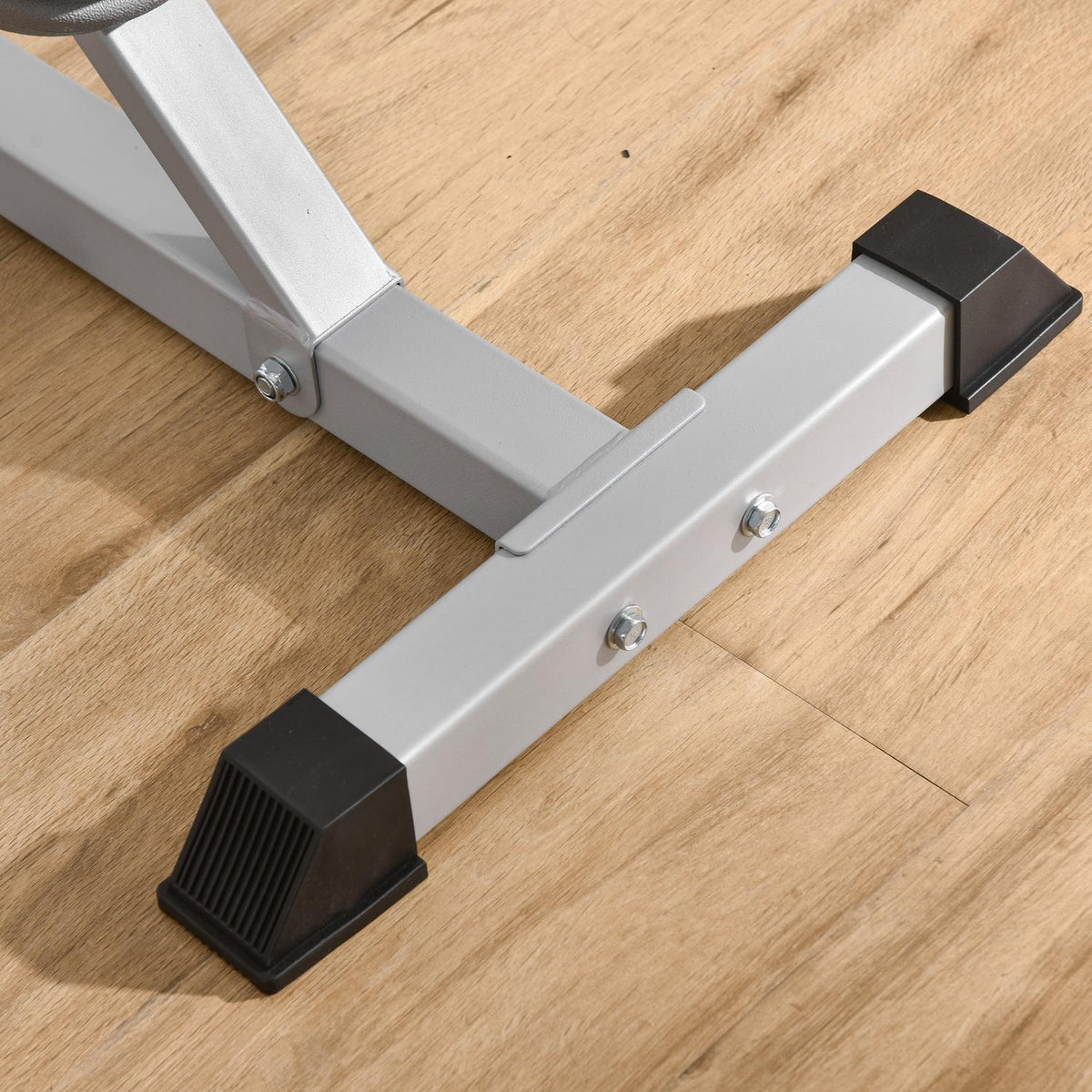 Set of 2 dumbbell stands, 3 levels, height adjustable, dumbbell rack made of steel, barbell rack, loadable up to 200 kg, squat rack, barbell stand, weight plate stand for strength training